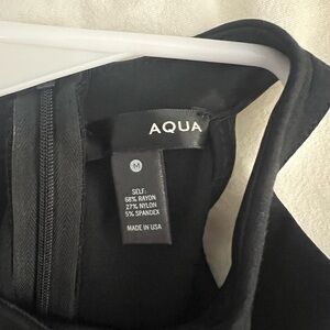 Aqua from Bloomingdale’s black mini dress